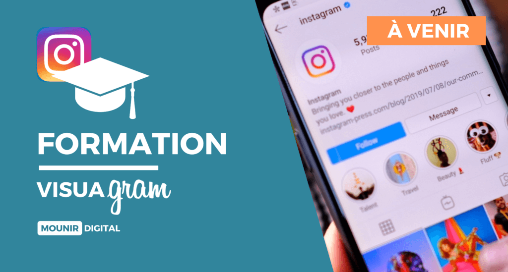 Formation Instagram - Visuagram - Développez votre communauté et notoriété sur le réseau social de l'image - Mounir Digital