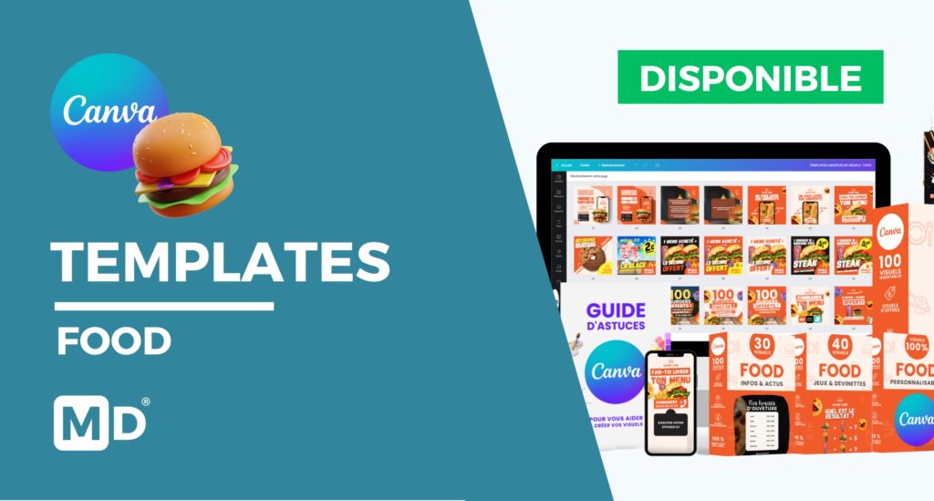 EN-TETE TEMPLATES CANVA - PACK FOOD