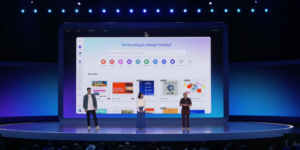 Melanie Perkins et les cofondateurs de Canva presentent les nouveautes Canva 2026 sur scene lors de la conference Canva Create
